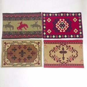 NWT Southwestern Design Tapestry Set of 4 Different Placemats place mats  #X020